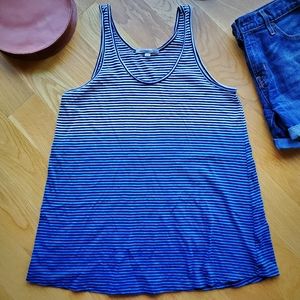 GAP Sz XS Blue Ombre Striped Tank Top